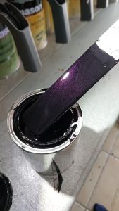 สีพ่นรถยนต์ สีดำ สี2k สีดำมูกม่วง พ่นงานเฟอร์นิเจอร์ พ่นมอซิค