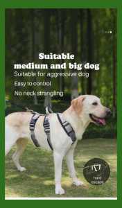[Stock Ready] Widen Braided Tape Harness Medium Big Pet Dog Durable Heavy Duty Comfortable Walking狗狗牵引绳 宠物胸背带