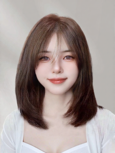Tóc giả Full Wig với tóc thật Lace Front độ dài trung bình