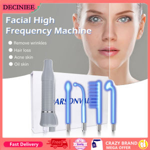 DECINIEE High Frequency Electrode Wand Electrotherapy Glass Tube Beauty Device High Frequency Skin Therapy Machine Face Acne Spot Remover