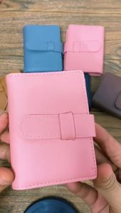 Dompet Kartu Kulit Warna Warni Kartu Mini Tempat Card Holder Souvenir Pernikahan RN99