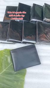 Bóp nam da bò thật nguyên tấm màu đen Ví Nam Ngang Cao Cấp