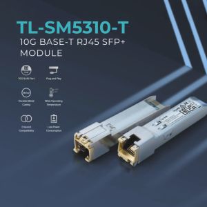 TP-Link TL-SM5310-T Plug and Play Full Metallic Enclosure 10G BASE-T RJ45 SFP+ Module