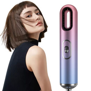 Máy Sấy Tóc Cầm Tay Không Cánh Ion Âm Không Quạt Không Lá Kiểu Đảo Chiều Luồng Khí Bàn Chải Tạo Kiểu Tóc Nóng