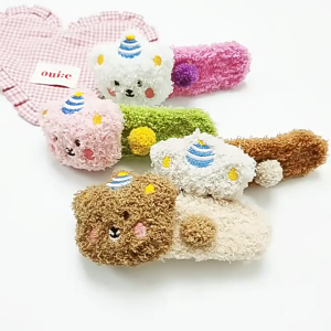 Jepit Rambut Wanita Motif Boneka 3D Bahan Bulu Lembut & Jedai Rambut Bear Pom-pom Jepitan Rambut Dango Bear Anak dan Dewasa LOOKIS