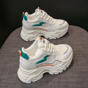 Giày Chunky Sneaker Đường Phố Cho Nữ Giày Thể Thao Thường Ngày Mặt Lưới Nhẹ Nhàng Đế Dày Nhỏ Lộ Chân Mẫu Mới Mùa Xuân 2024