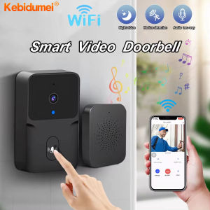 Kebidumei Smart Wifi Video Doorbell Wireless HD Camera PIR Motion Detection IR Alarm Security Smart Home Door Bell Intercom