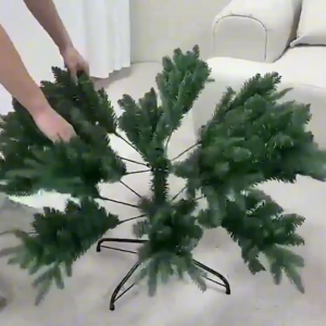 NUVOX PE PVC Christmas Tree 5/6/7/8FT PE+PVC Super Thick Christmas Tree Five Forked Pointed Artificial Xmas Tree For Home Christmas party