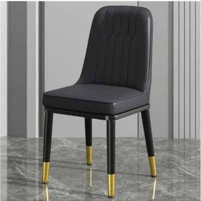 Luxurious Household Dining Chair Leather Upholstery