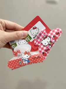 HelloKitty คลิปหนีบผมลายสก็อตสีแดง คลิปหนีบผมรูปฉลาม คลิปหนีบผม Hello Kitty สำหรับผู้หญิง ขนาดกลาง คลิปหนีบผมสุดเท่