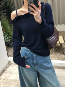 BINKAFENNY | Loose & Slimming Design Shoulder Baring Knit Sweater