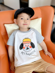 Áo Thun Cotton Trẻ Em Tay Ngắn Cổ Tròn Mùa Hè Thường Ngày Phong Cách Mới Cho Bé Trai Cỡ Nhỏ Vừa Thời Trang Áo Thun Cotton