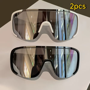 2pcs New Outdoor Cycling Sunglasses Windproof Mercury Lenses Multi-Color Sports Sun Glasses for Biking