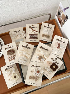 Kẹp Tóc Ren Cổ Điển Cho Bé Gái Cotton Linen Hình Trái Tim Hoa Kẹp Tóc Mái Lệch Cho Bé Gái Kẹp Tóc Phong Cách Đường Phố Mùa Hè 2024