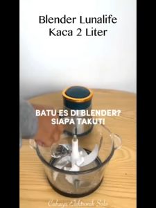 Food Processor LunaLife Kaca 2 Liter FP02B atau Plastik 750mL MFP7 Blender Chopper 700 mL Penggiling Daging Cabai Cabe Bakso Ikan Rempah Sayur Buah 2L Luna Life