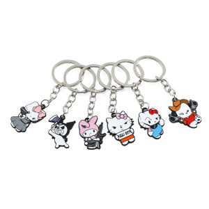 Sanrio | cartoon fun Hello Kitty keychain Cute and cool Hello Kitty keychain Friend accessory pendant Party gift