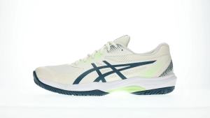 ASICS Men GAME FF PICKLEBALL Shoes in Cream/Tranquil Teal
