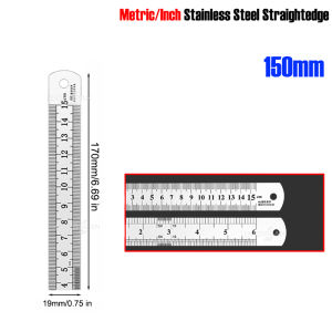 15/20/30/50cm Stainless Steel Ruler Metric Inch Straight Edge Precision Measuring Tool for School Office Engineering Tools