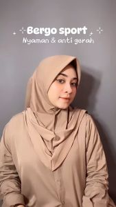JILBAB BERGO SPORT PET TEBAL JERSEY PREMIUM SIZE M