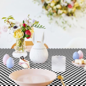 【READY STOCK】Disposable Picnic Tablecloth/Black White Checkered Pattern/Plastic Party Cover/Waterproof PEVA Tablecloth