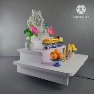 หิ้งพระโมเดิร์น H10 เพื่อช่วยเสริมสวยหน้า - ไซส์เล็กไซส์มินิ สไตล์: โมเดิร์น - โต๊ะหมู่ขนาดเล็ก หิ้งไอ้ไข่