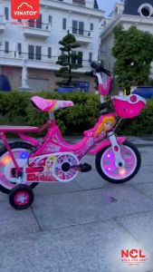 Xe Đạp Trẻ Em Nhựa Chợ Lớn 14 inch Elisa Ốp Sườn