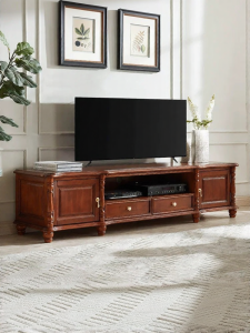 American Country Style Solid Wood TV Stand 2m