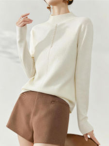 QINGNAER | Sleek Versatile Plus Size Turtleneck Knit Top