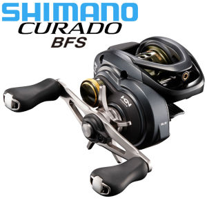 Máy Câu Cá Shimano Curado BFS Baitcasting Kiểu Nhỏ Giọt Nước Bánh Xe Kim Loại Màu Trắng Dùng Cho Sông Hồ Biển.