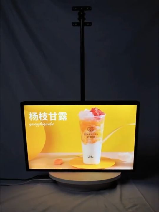 LED billboard display With telescopic boom hanging menu board display ...