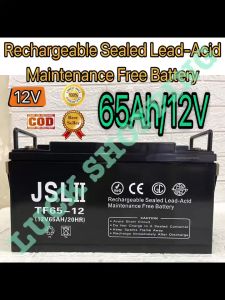 JSL II Brand 65Ah TF65-12 12V 65Ah/20HR For UPS/Solar/Toycar Valve Rechargeable Sealed Lead-Acid Battery