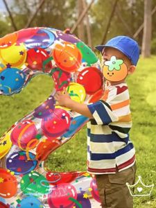 Cực Lớn Nhiều Màu Sắc Số Bóng Trẻ Em Sinh Nhật Một Tuổi Cho Tiệc Bé Trai Bé Gái Ảnh Cảnh Đạo Cụ