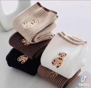 Tất Gấu Cổ Cao Nữ Họa Tiết Hình Gấu{TP} Vớ Cổ Cao Nữ Hàn Quốc họa tiết