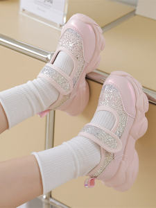 Lightweight Breathable Childrens Sports Shoes Princess Style Anti-slip Soft Bottom Casual Net Shoes for Girls Spring Summer New Arrival