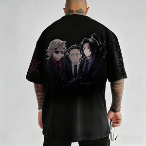 Demon Slayer Twelve Kizuki Printed T-shirt 2026 Mens Summer New Harajuku Plus Size Trendy Casual Loose Y2K Parent Child Top