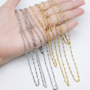 Dây chuyền titan Nữ dây họa tiết cánh quạt lấp lánh dùng khóa tròn tùy chọn chiều dài