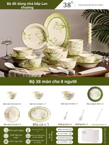 Bộ Dụng Cụ Ăn Bữa Tối Sứ Phong Cách Pháp Thanh Lịch