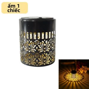Đèn LED Chạy Bằng Năng Lượng Mặt Trời Hoa Mẫu Đơn Đèn Chiếu Sáng Sân Thượng Ngoài Trời Cho Sân Thượng Sân Sau Sân Vườn Trang Trí Sân Vườn Kim Loại IP44