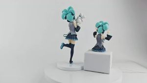 Bandai | Anime 22cm Hatsune Purple Standing Posture Cute Cool Action Figurine Model Pvc Toys Desktop Collection Christmas Gifts In Stock