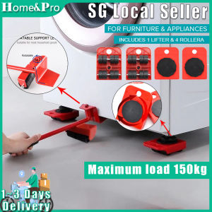 【Received within 1 ~ 3 days】Furniture Moving Tool Set Portable Heavy Stuffs Transport Lifter with 4 Universal Wheel +1 Wheel Bar Hand Effort-saving Carrying Glider Tool for Sofa Cabinet children day gifts