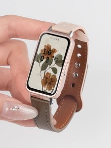 Sporty Dual-Buckle Smartwatch Band for Huawei Band 9 10 Watch 8 Honor 7 6 Mens Metal Clasp Replacement Strap Womens Wristband