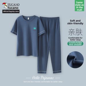 TUCANO | Oversized Elderly Mens Cotton Pajama Set