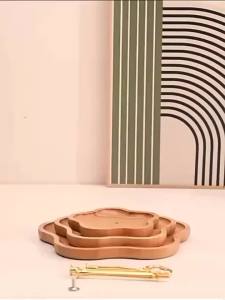 Wooden Cake Tray 2/3rd Floor Dessert Tray Stand Suitable Dining Room Dessert Cookie Candy Buffet Stand Holiday Party Decorations