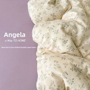High Quality Knitted Cotton Double Layer Gauze Bedding Set