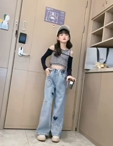 Jeans Anak Perempuan Import Usia 2-11 Tahun Model Kekinian