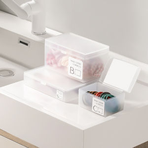 Plastic Clear Card Organizer With Lid Ornament Dustproof Storage Box For Home And Office Organization
