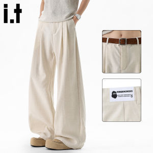 FINGERCROXX | Old Money Style Linen-Feel Loose Fit Summer Trousers