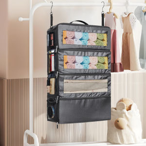 Large Capacity Clothing Storage Bag Wall Mounted Portable Multi Layer Dormitory Wardrobe Organizer Oxford Cloth Suitcase Bag