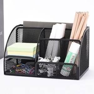 deli | Hộp Đựng Đồ Văn Phòng Bằng Lưới Kim Loại Dung Tích Lớn Đa Năng Đựng Bút Hộp Đựng Bút Chì Hộp Lưu Trữ Để Bàn