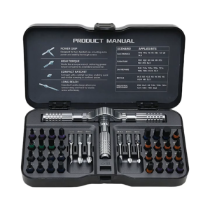 Heavy Duty Professional Ratcheting Screwdriver Kit 40 Tool Alloy Steel Construction Ergonomic Grip Compact Carrying Case